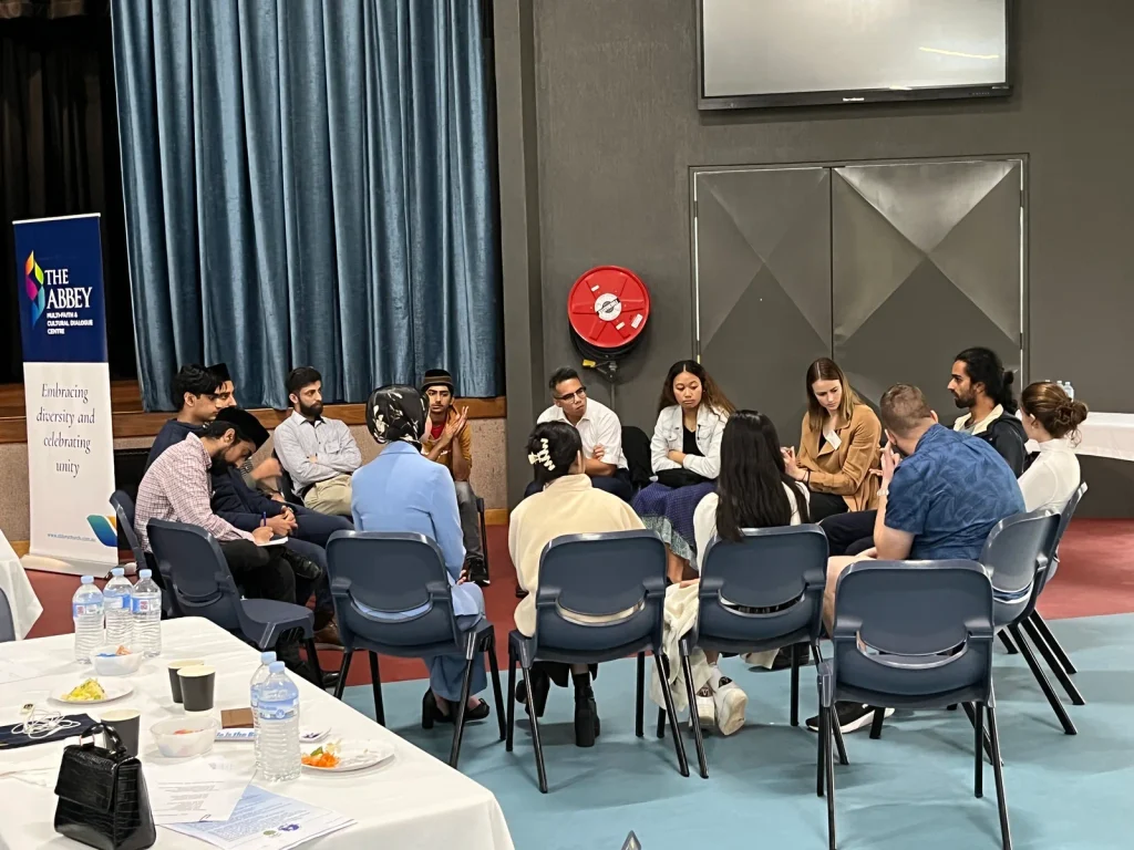Young people from several faith traditions in a discussion circle at the Youth 4 Youth Moreton Bay forum