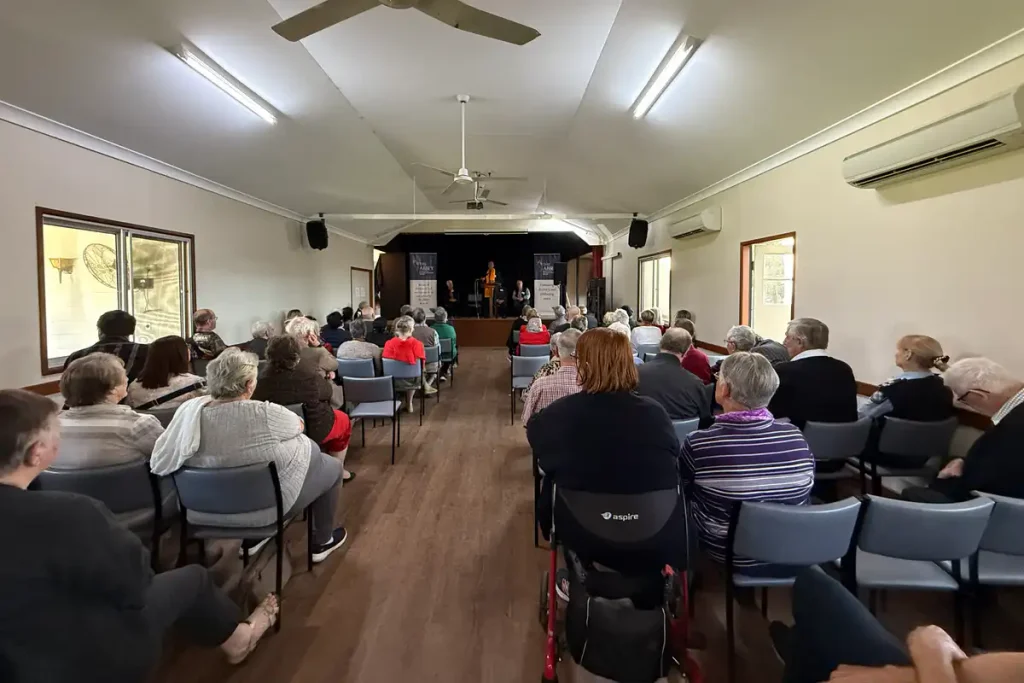 Participants at an Exploration of Faith Series evening in Caboolture, run by the Abbey Multi-Faith and Cultural Dialogue Centre